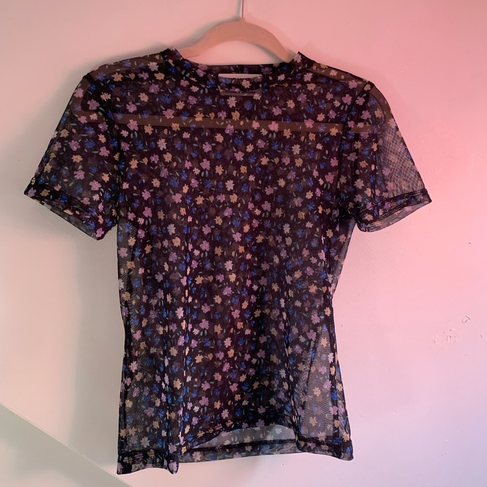Floral Mesh Top Made in Canada